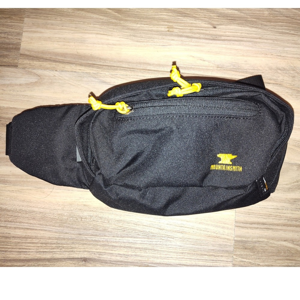 Mountainsmith Cordura Lumbar Pack Black Yellow Hiking Waist Bag Fanny Pack